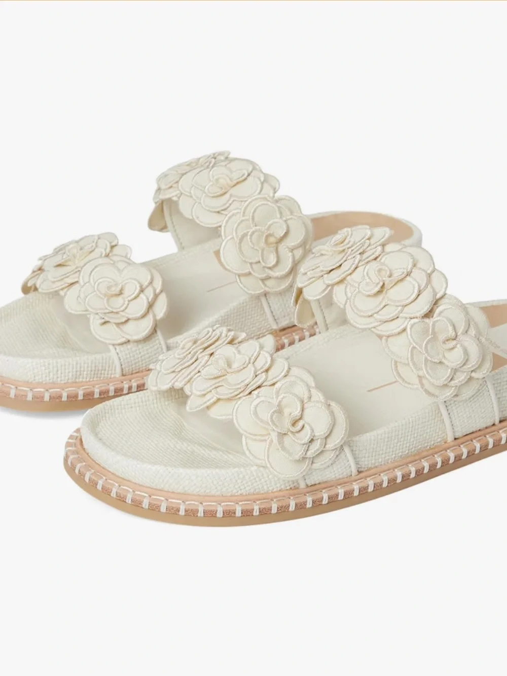 Dolce Vita Sherpa White Raffia Sandal